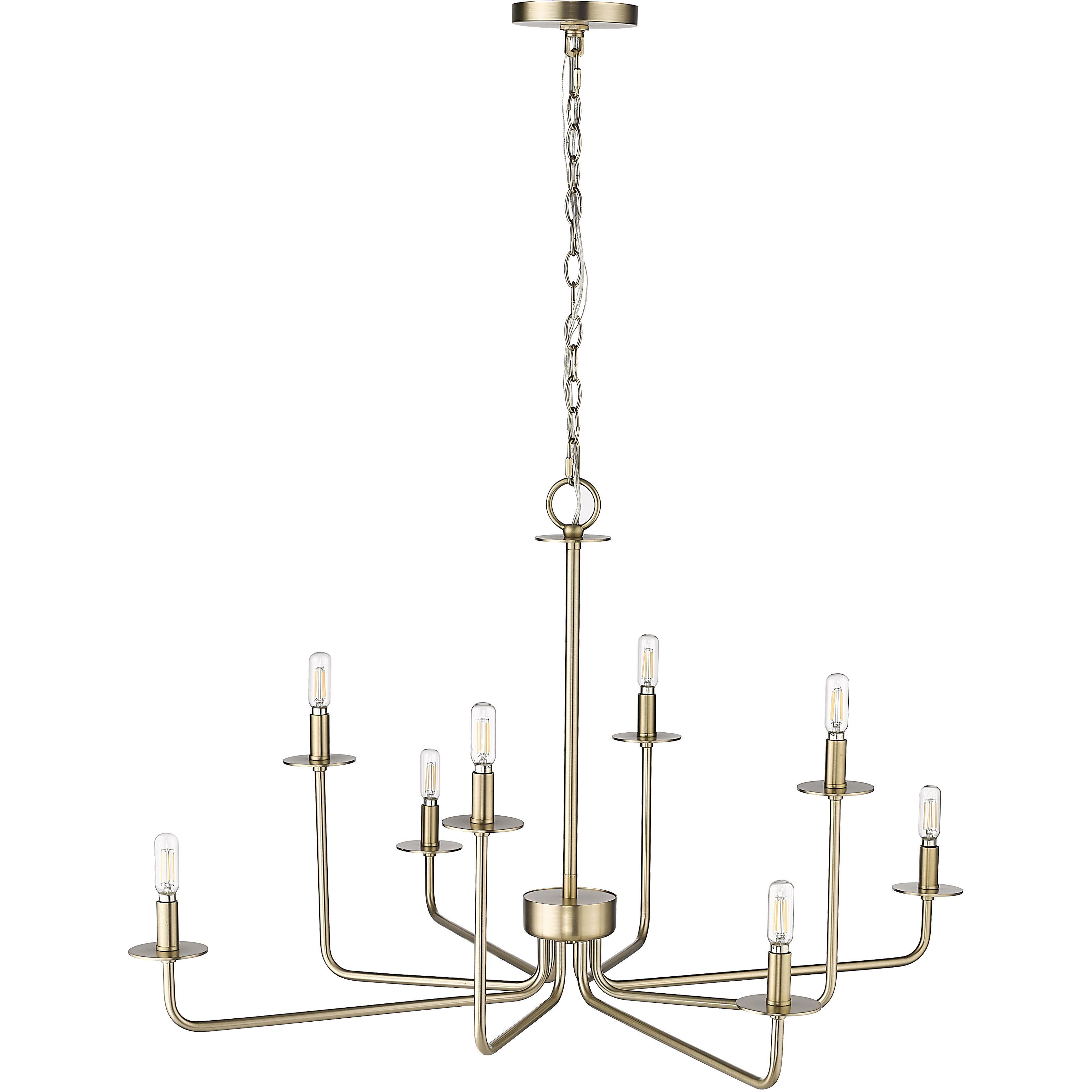 Marceline 8 Light 37.85 inch Modern Gold Chandelier Ceiling Light